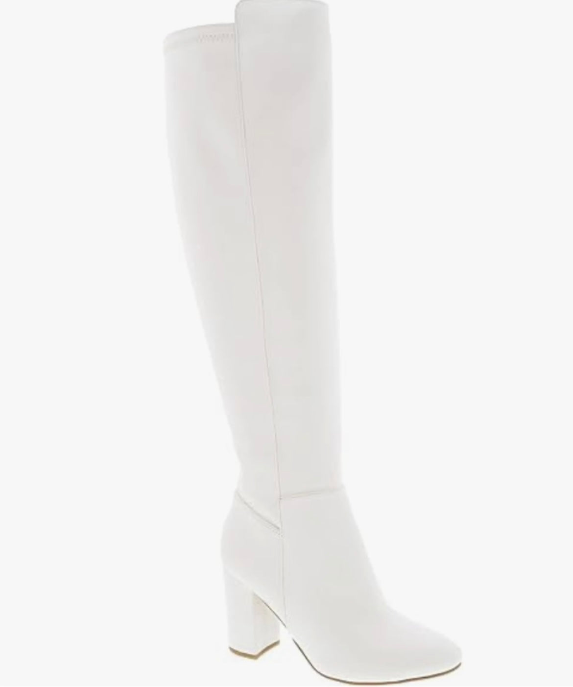 OTK Almond Toe Low Block Heel Boot (Over-the-Knee)