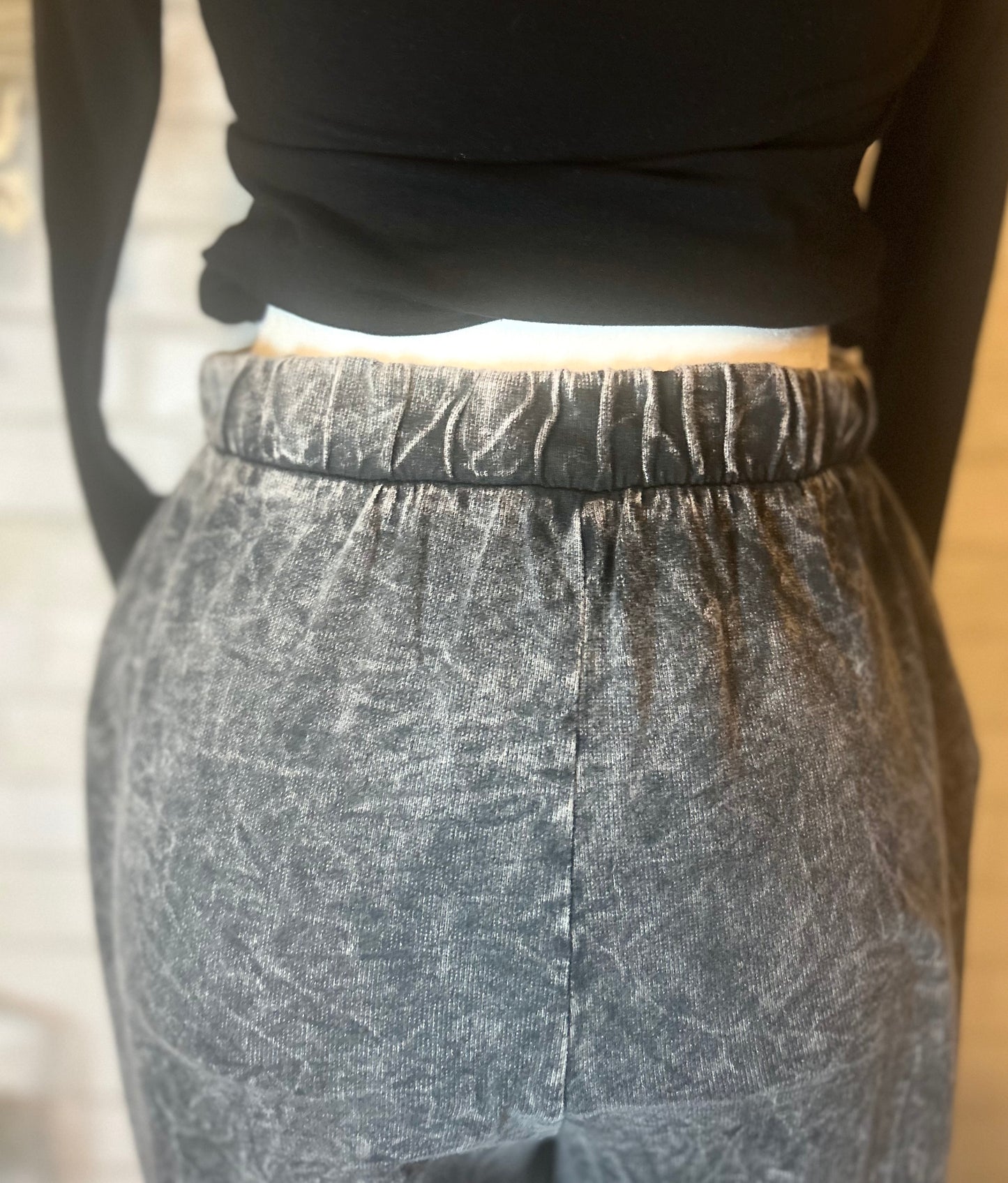 J.Her-MineralWash Eyelet detailed Boho Joggers