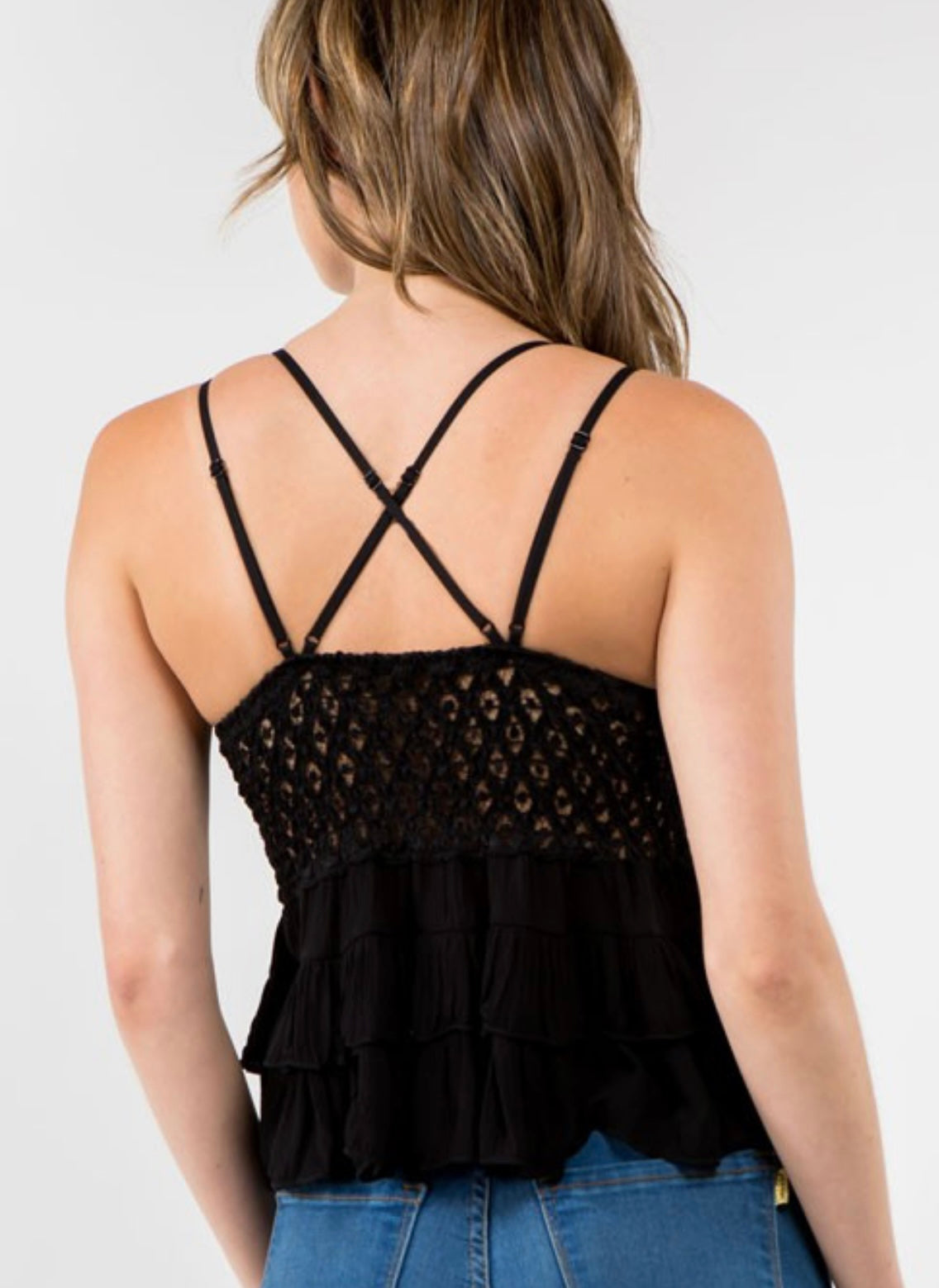 Sweetheart Cami Lace Ruffled Tank Top (More Colors)