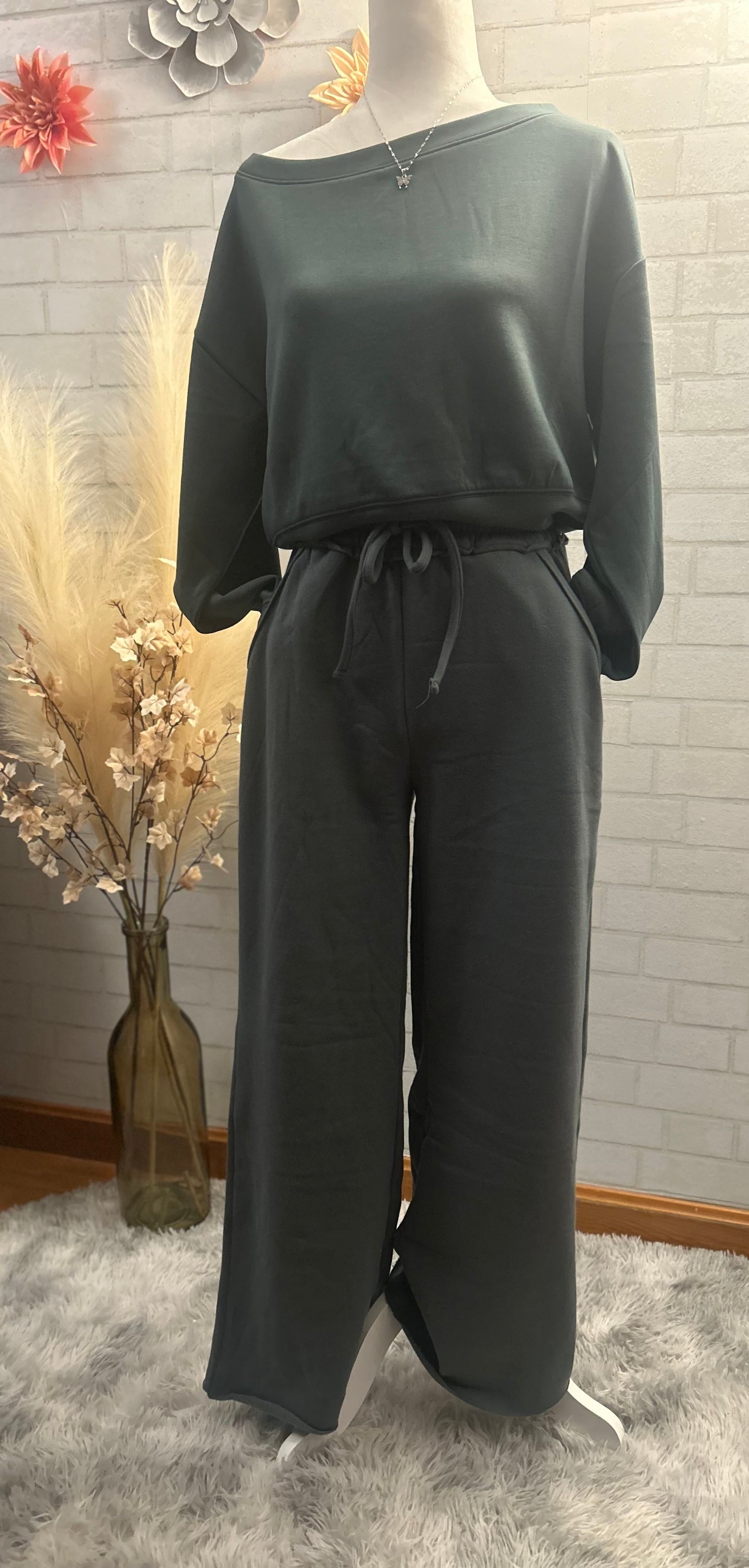 Zenana-Comfy Lounge Raw Hem Wide Leg Sweats(More Colors)