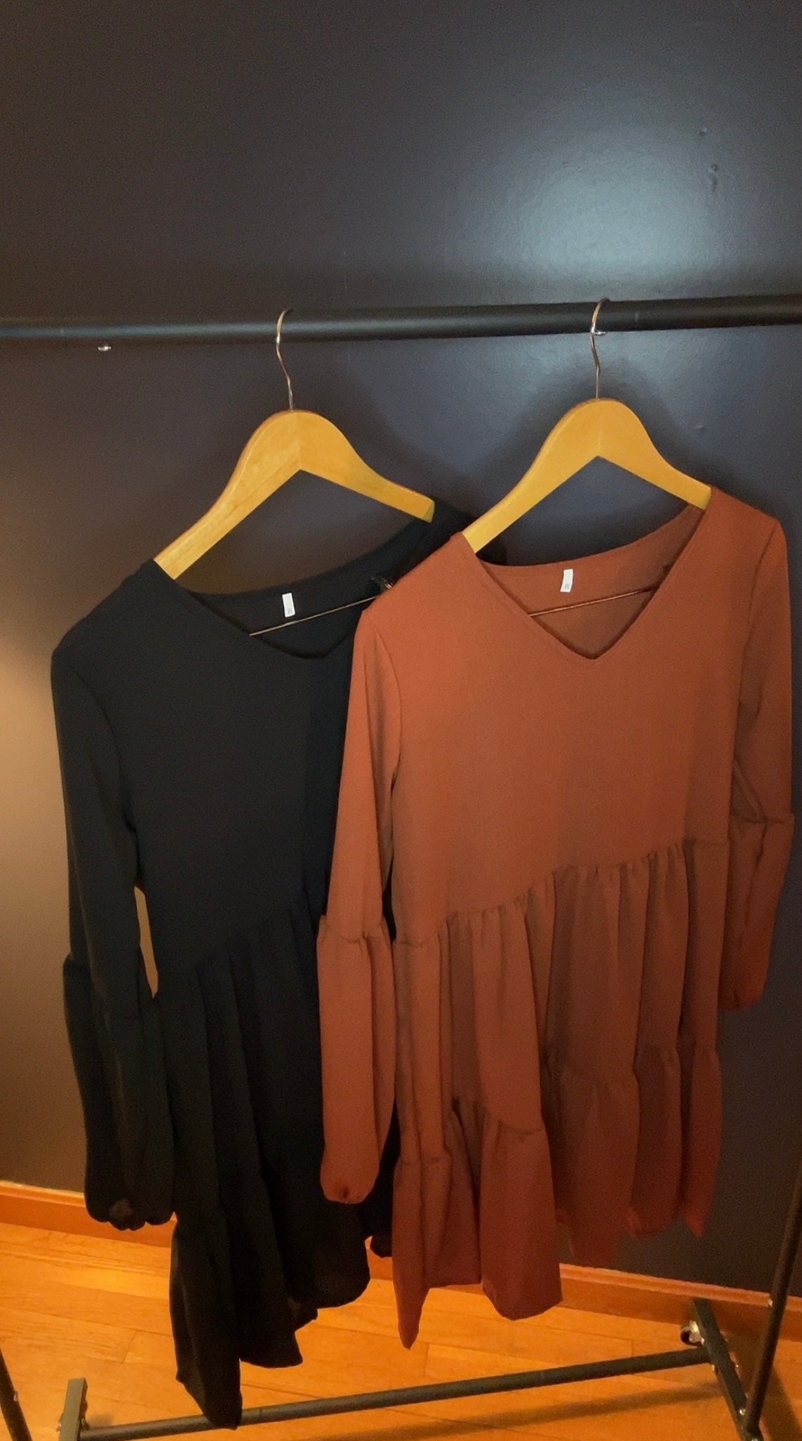 Eva V-Neck Loose Tunic Shirt Dress.             (More Colors)