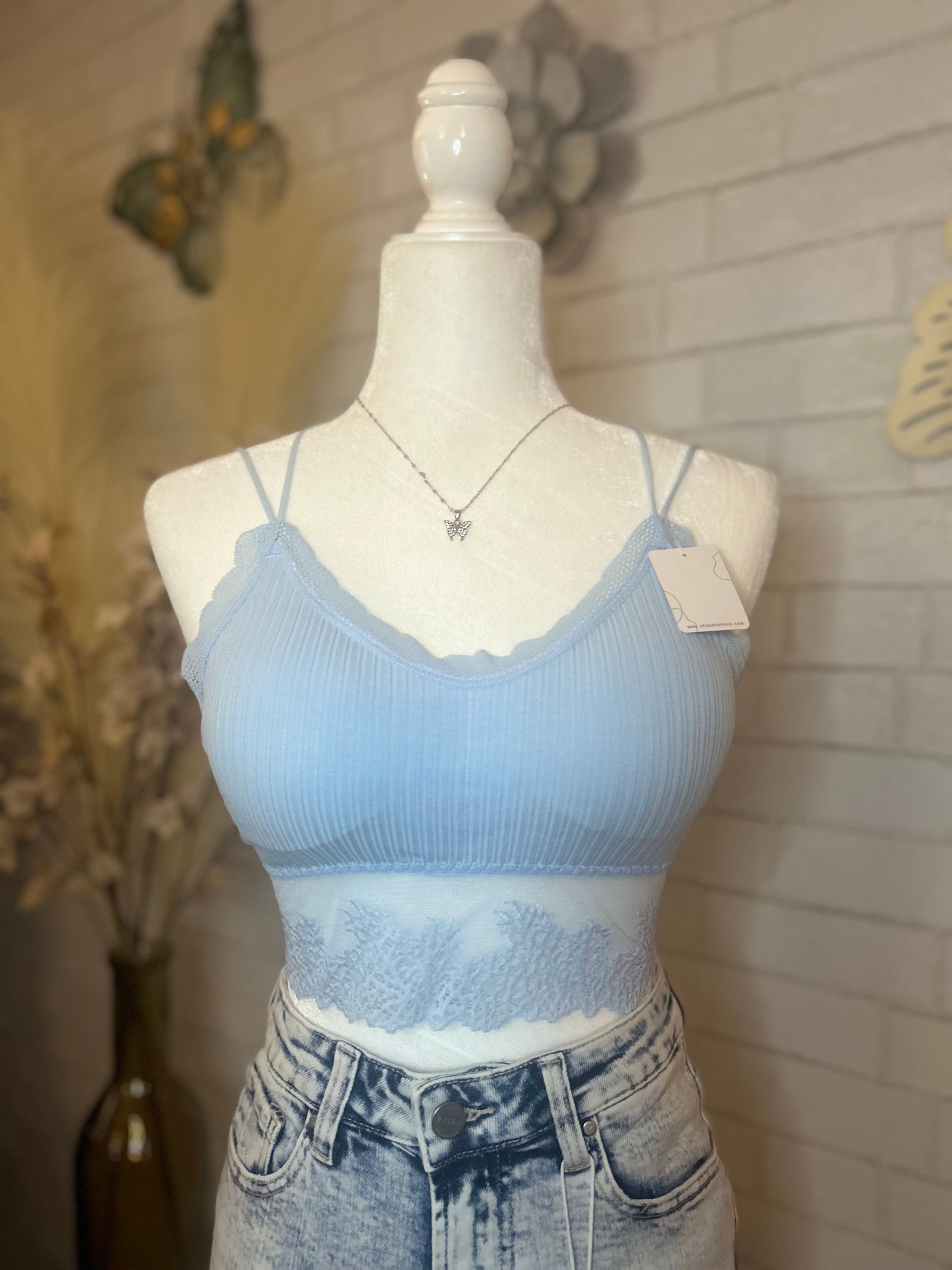 Summer Ribbed Lace Bralette(More Colors)