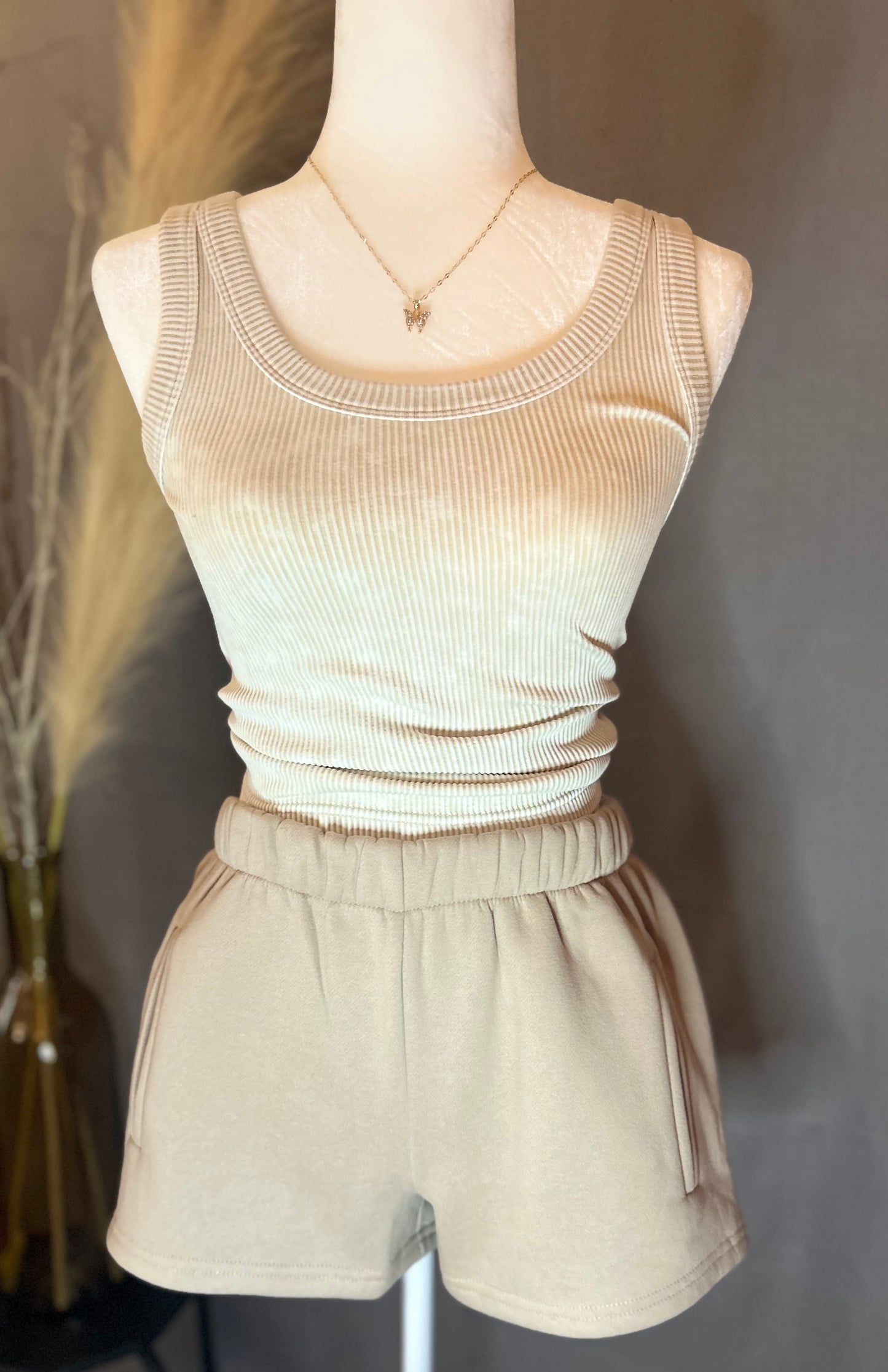 Mila High Waisted Mini Sweat-shorts(More Colors)