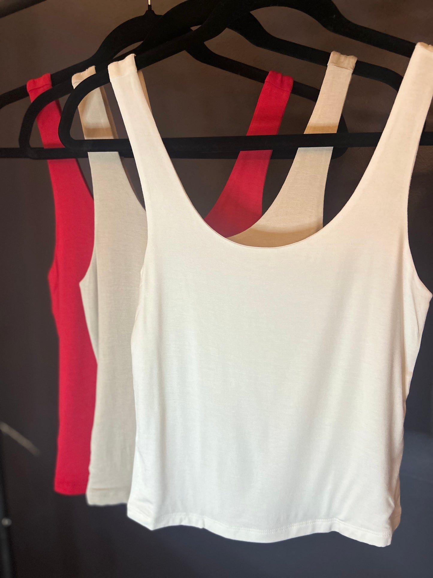 Zenana-Double Layer Round Neck Tank Top(More Colors)