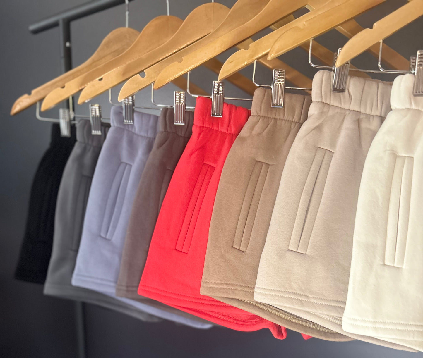 Mila High Waisted Mini Sweat-shorts(More Colors)