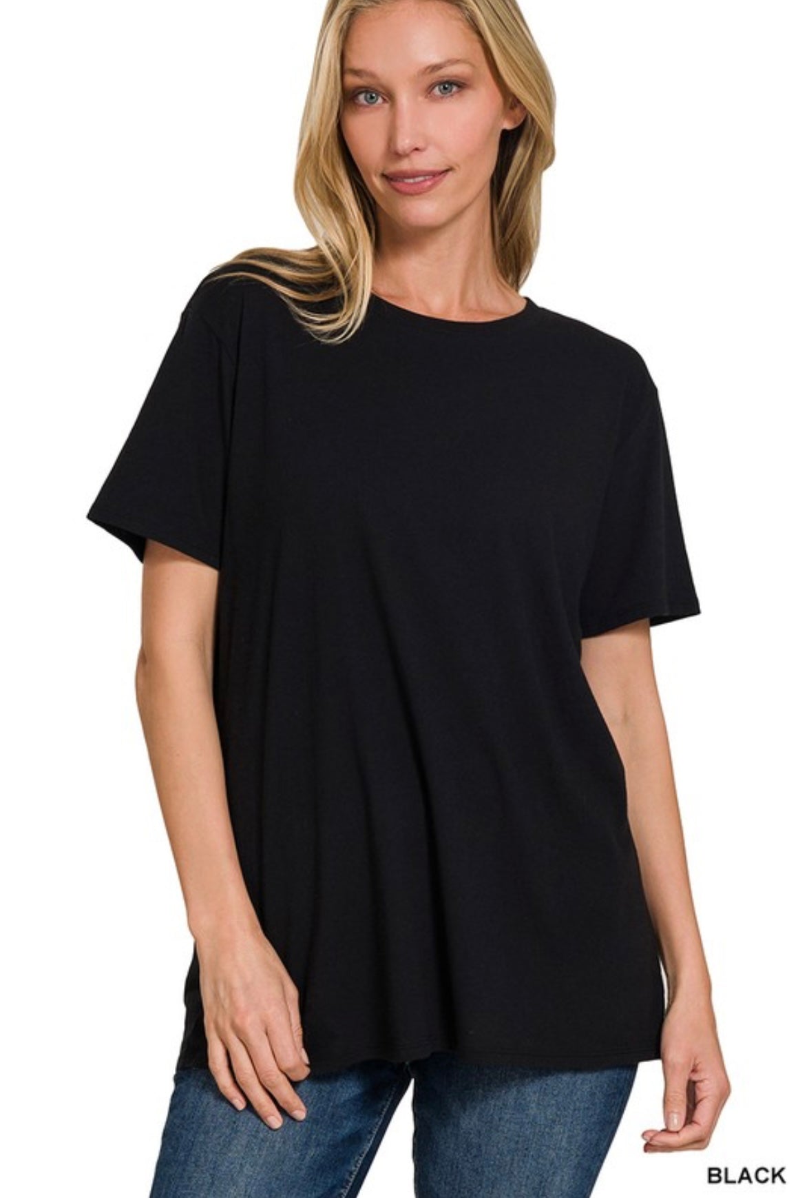 Zenana-My Boyfriends Round Neck Cotton Tee(More Colors)