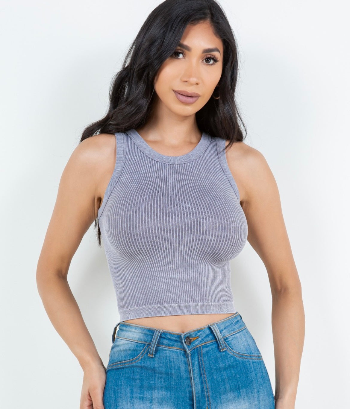 Mia Mineral Washed Rib Tank(More Colors)