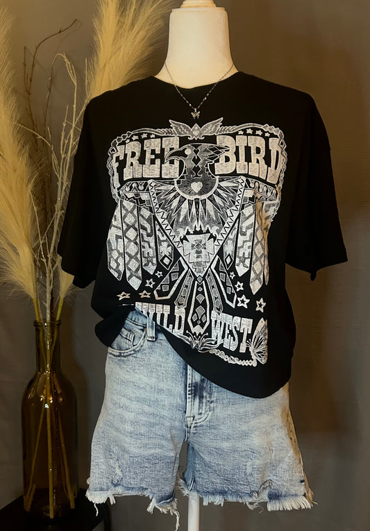 Free Bird Graphic Crop Tee