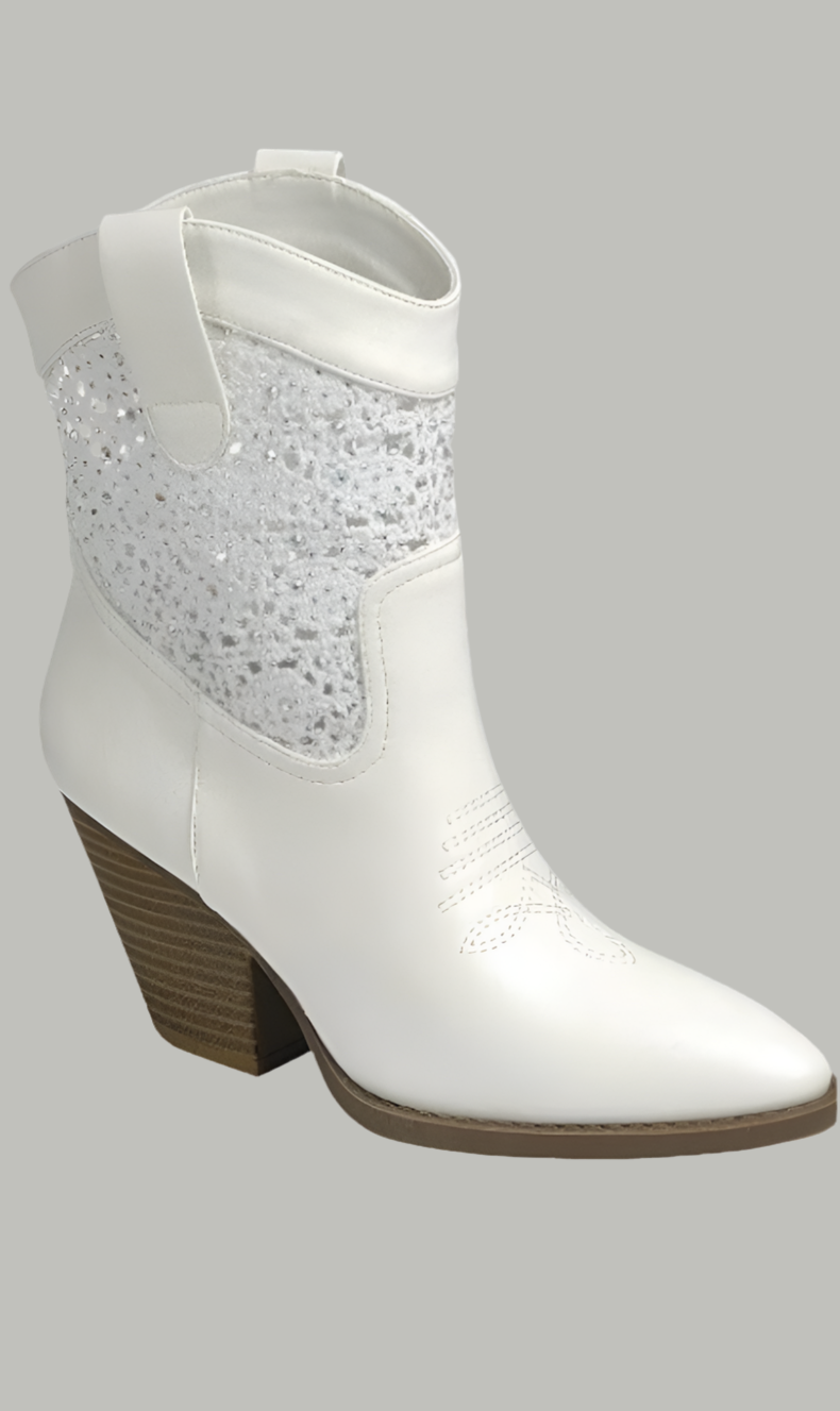 Country Vibes Chunky High Heel Western Boots