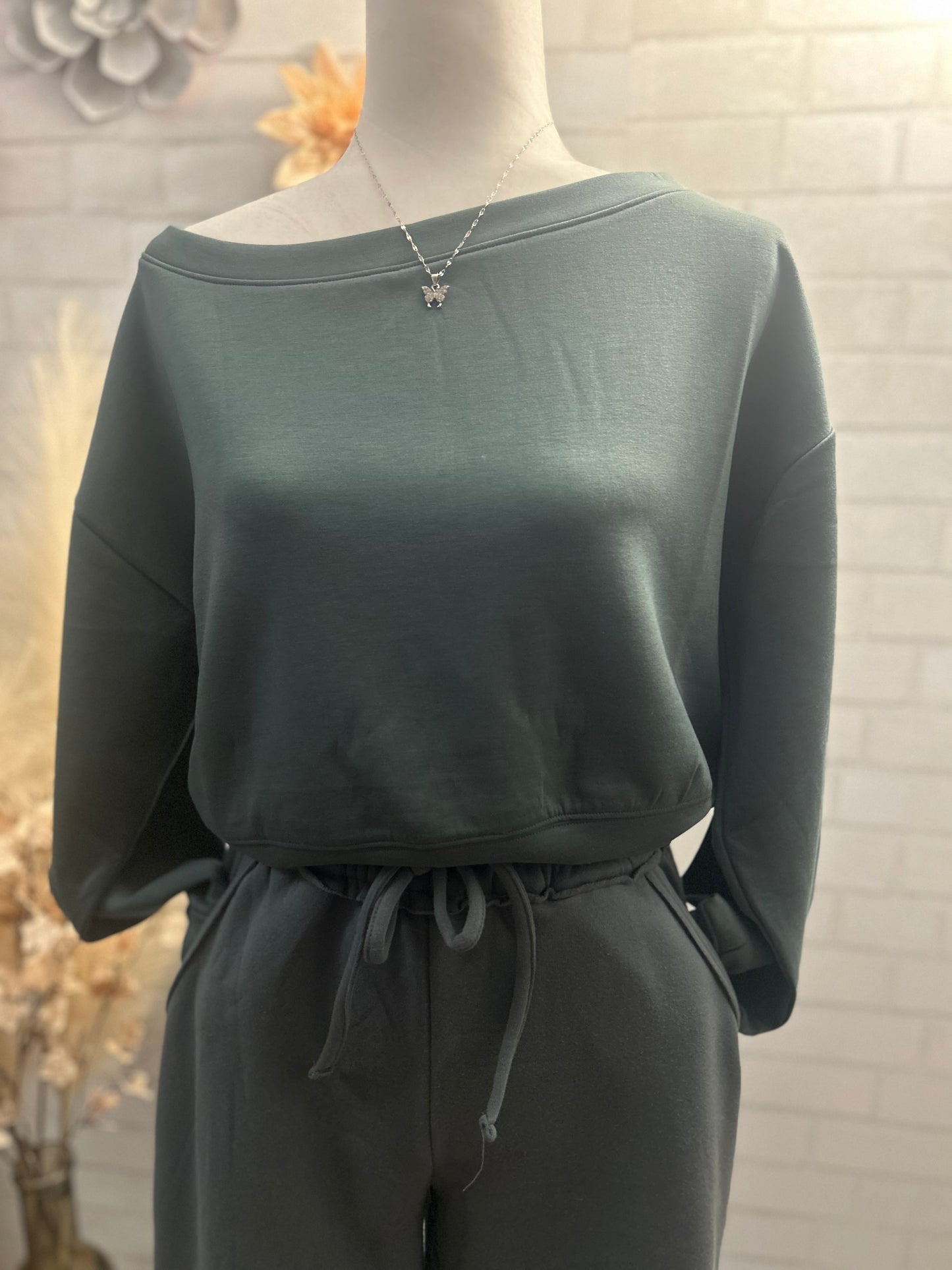 Zenana-Fleece Boat Neck Pullover(More Colors)