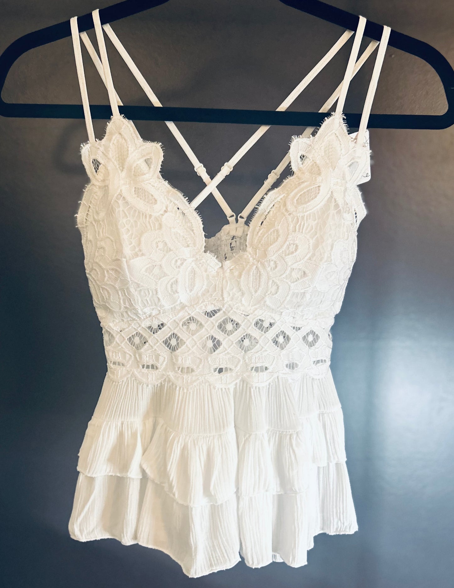 Sweetheart Cami Lace Ruffled Tank Top (More Colors)
