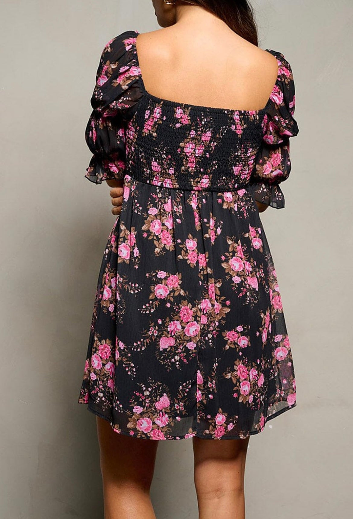 Floral Print Mini Dress