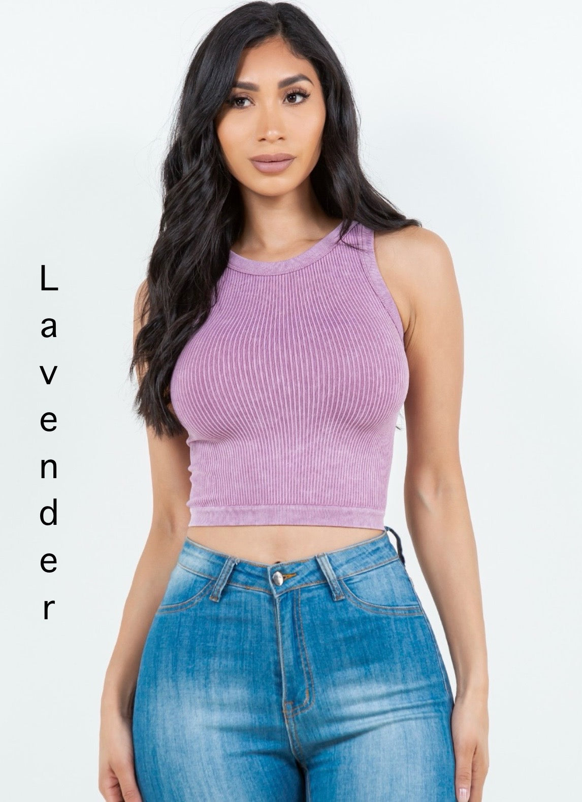 Mia Mineral Washed Rib Tank(More Colors)