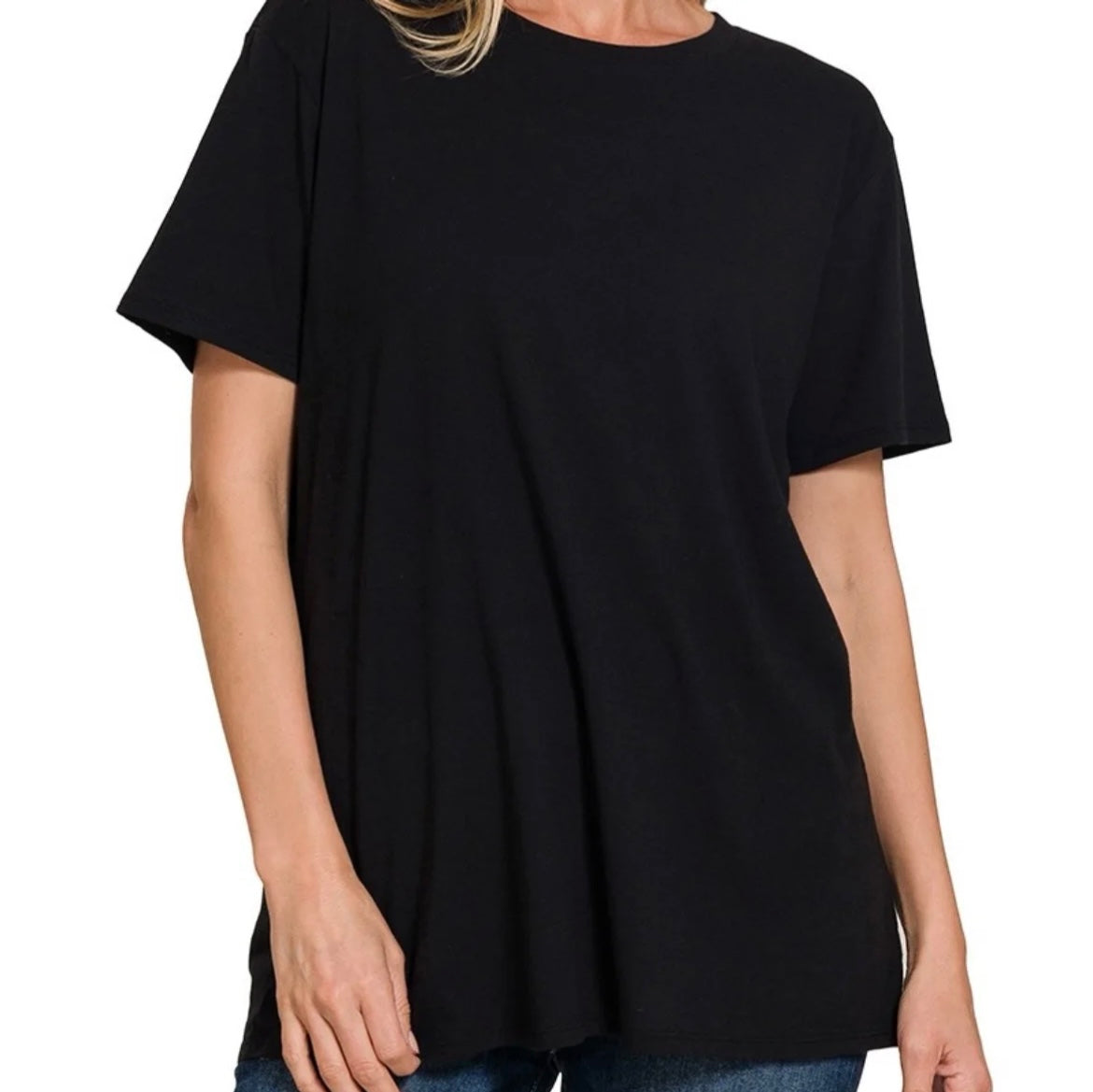 Zenana-My Boyfriends Round Neck Cotton Tee(More Colors)