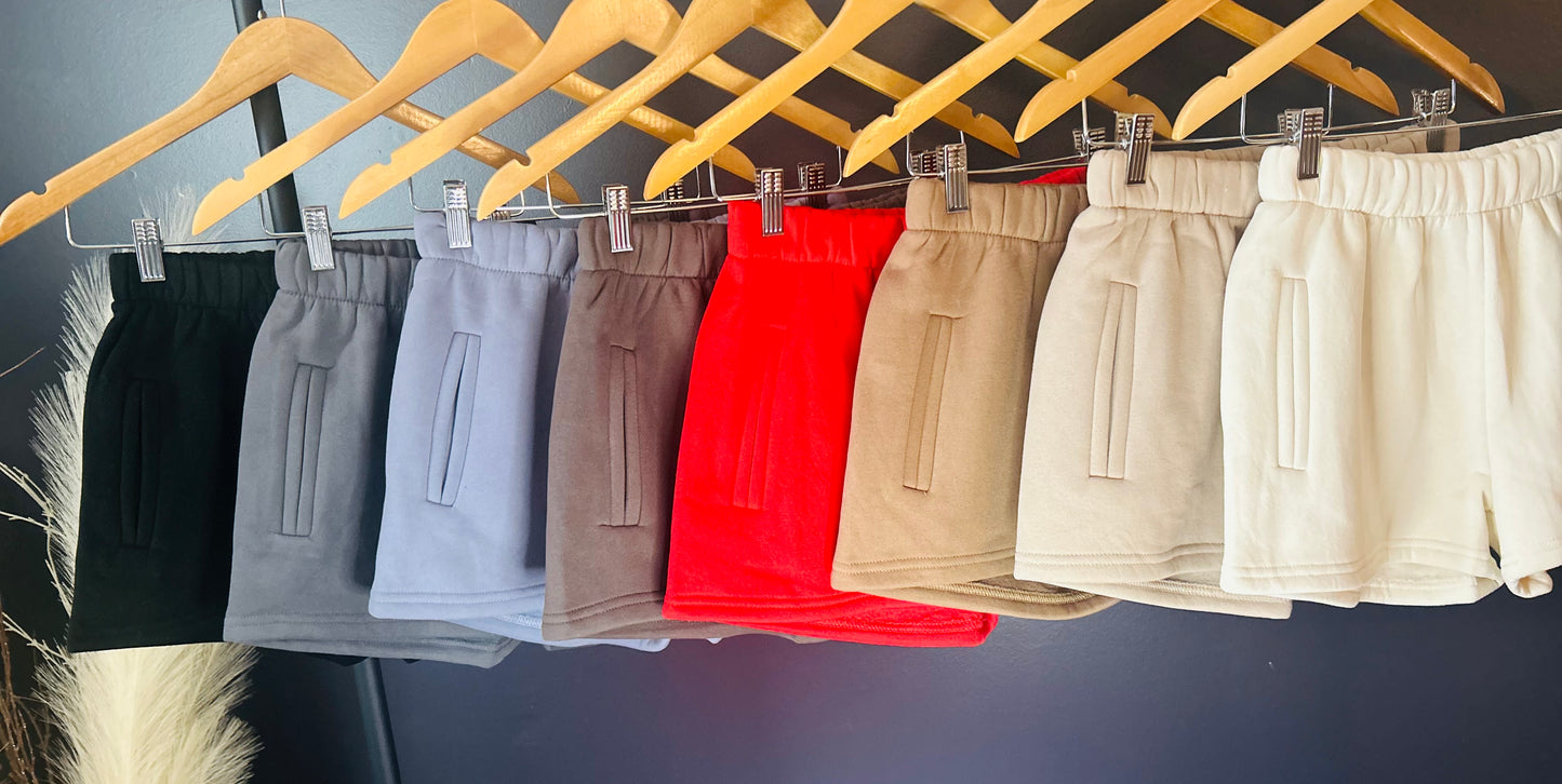 Mila High Waisted Mini Sweat-shorts(More Colors)