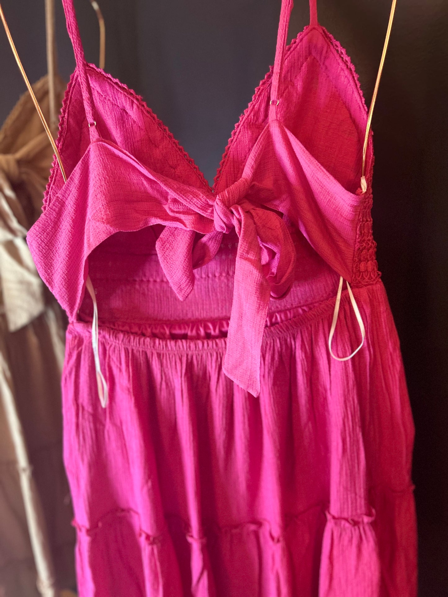Laced Paneled Tie Back Dress(More Colors)