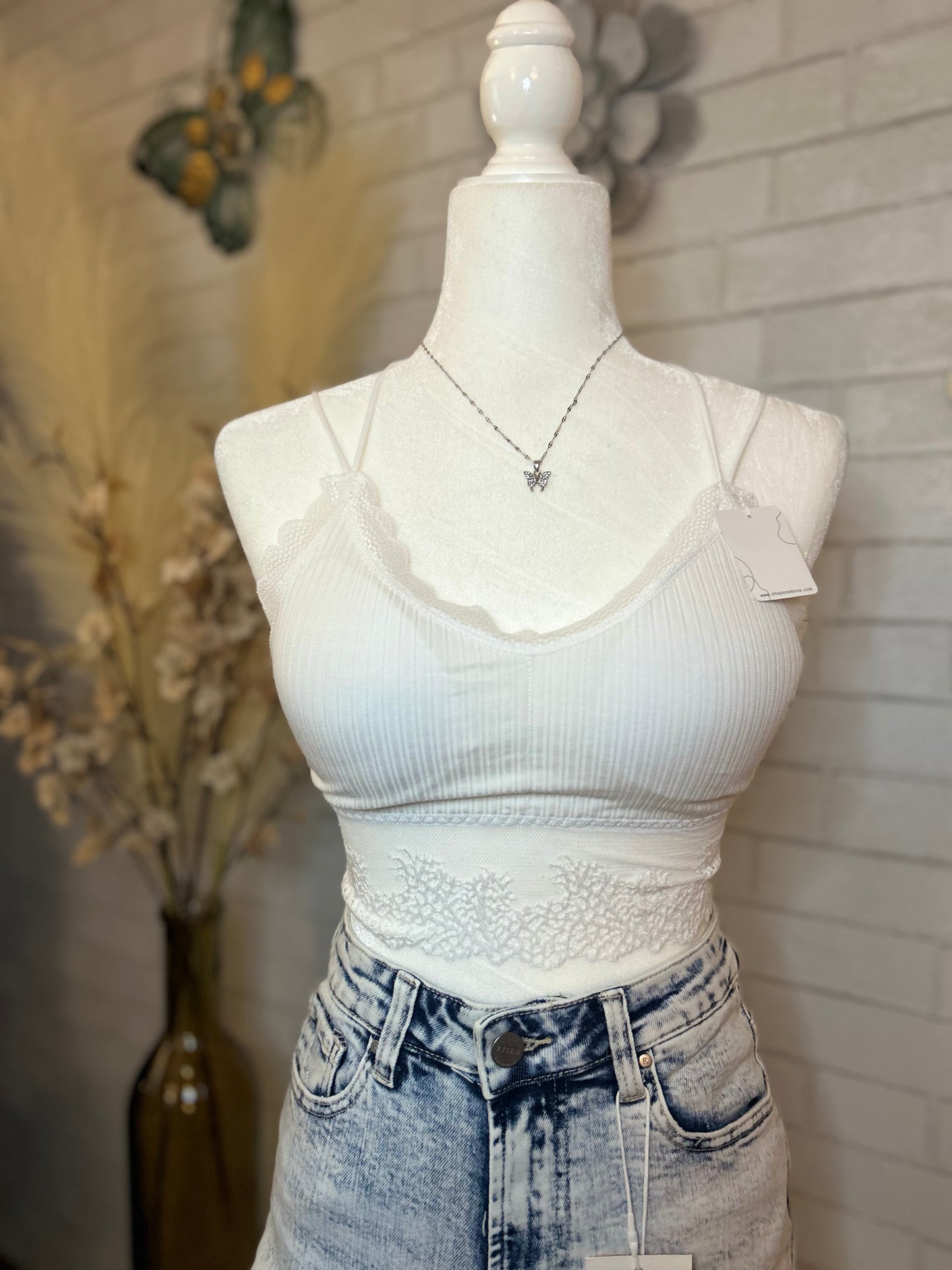 Summer Ribbed Lace Bralette(More Colors)
