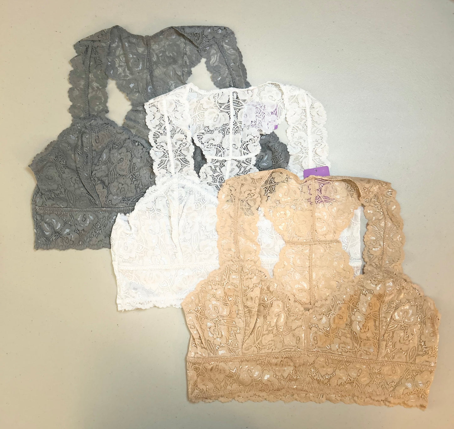 Gorgeous lace bralette (3 pack)