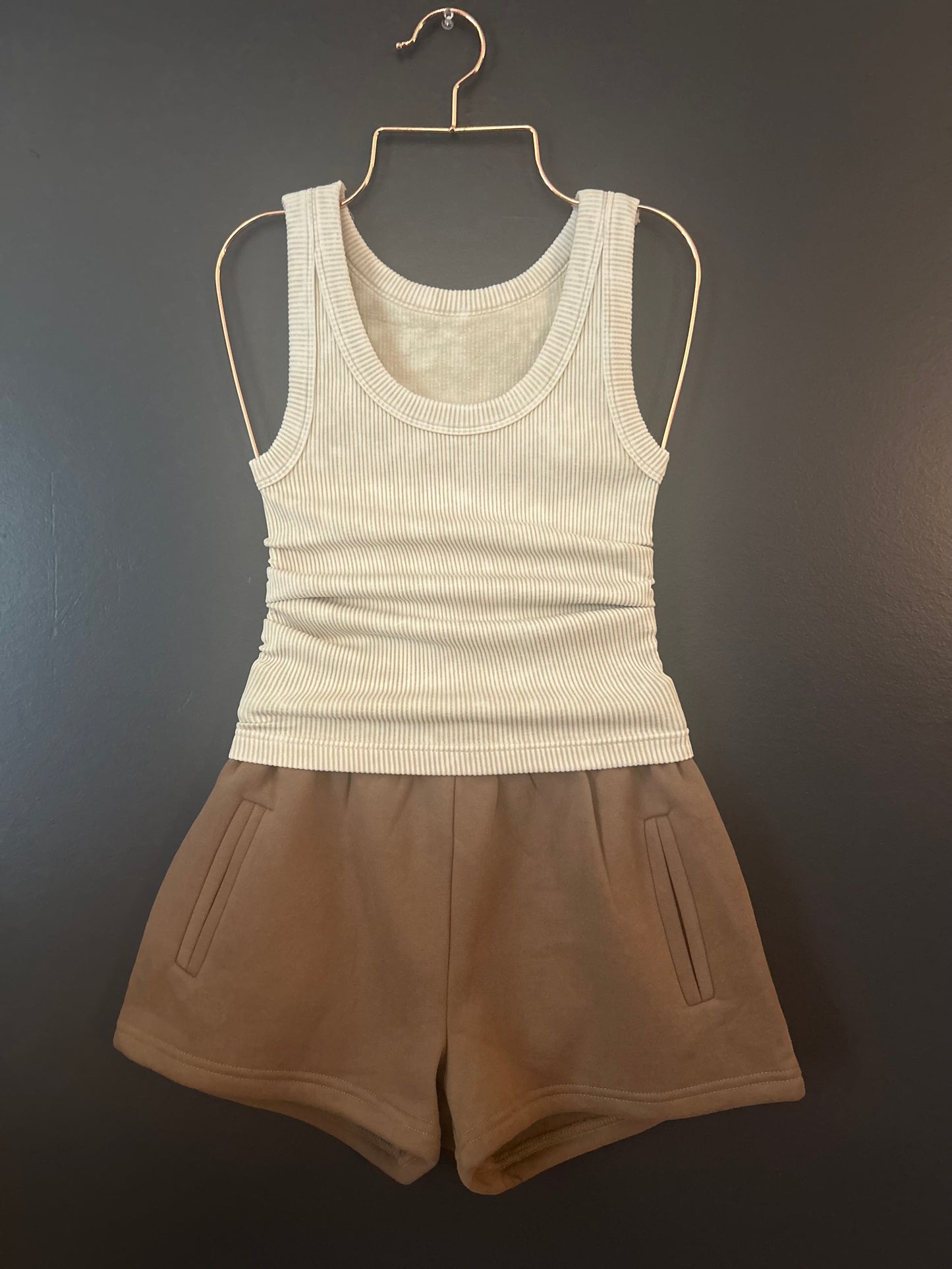 Zenana-2 Way Neckline Washed Ribbed Cropped  Tank Top, Reversible(More Colors)