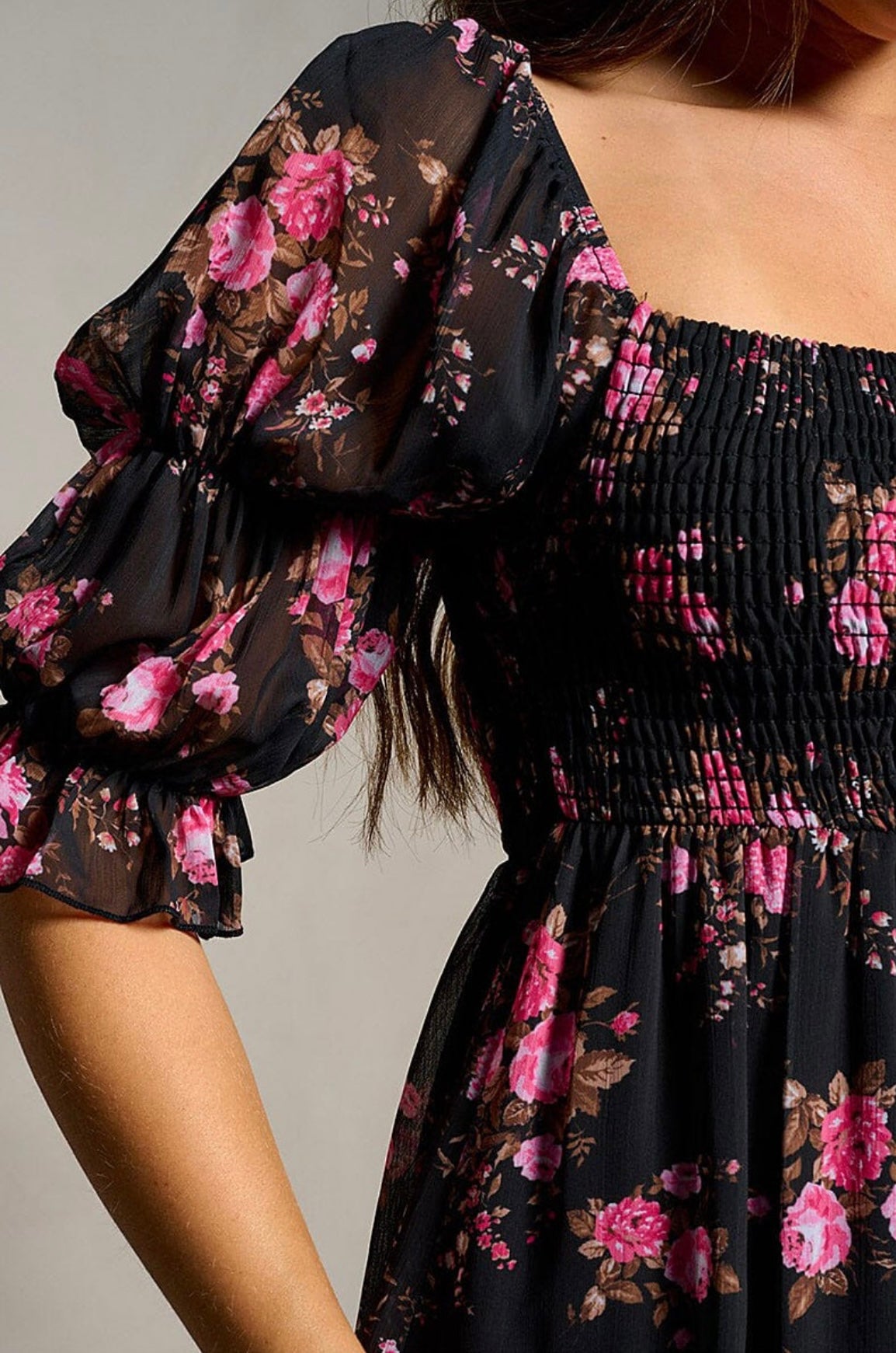 Floral Print Mini Dress